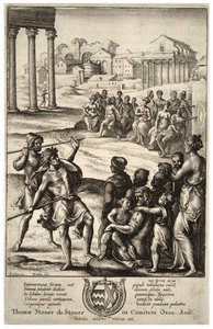 Lanzamiento de jabalina. Estado 3 de Wenceslaus Hollar